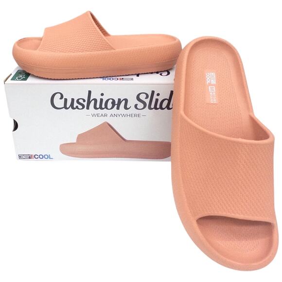 32 Degrees Platform Slide Sandals Waterproof Womens Size 7.5 8  8.5 Coral Orange - Picture 1 of 5
